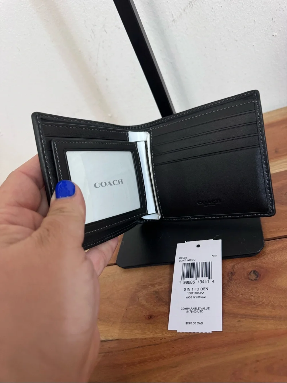 Coach denim wallet